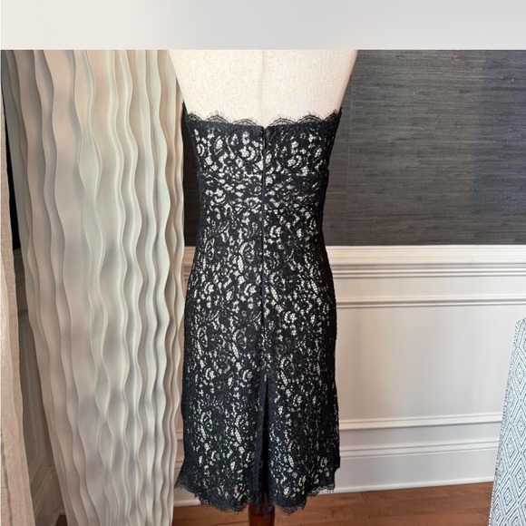 White House Black Market Strapless Black Lace Dress - Picture 6 of 8